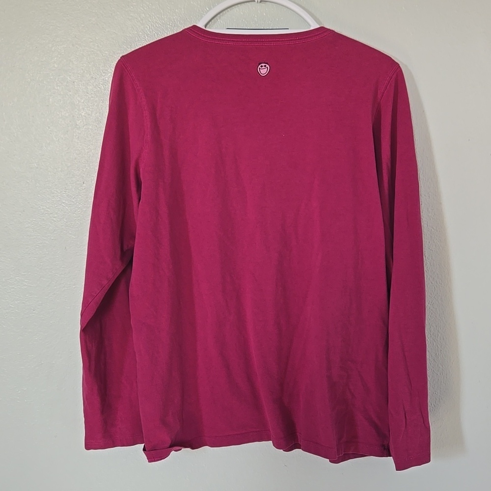 Life Is Good | Maroon Long Sleeve Winter Tee Size Large - Picture 3 of 8